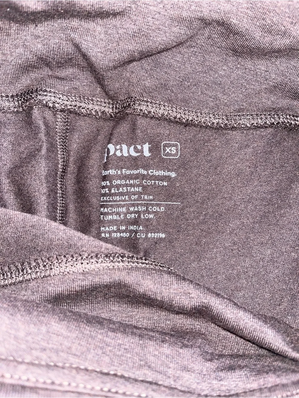 Pact Womens XS Organic On the Go-To Bootcut Legging Wide Leg Pants Brown